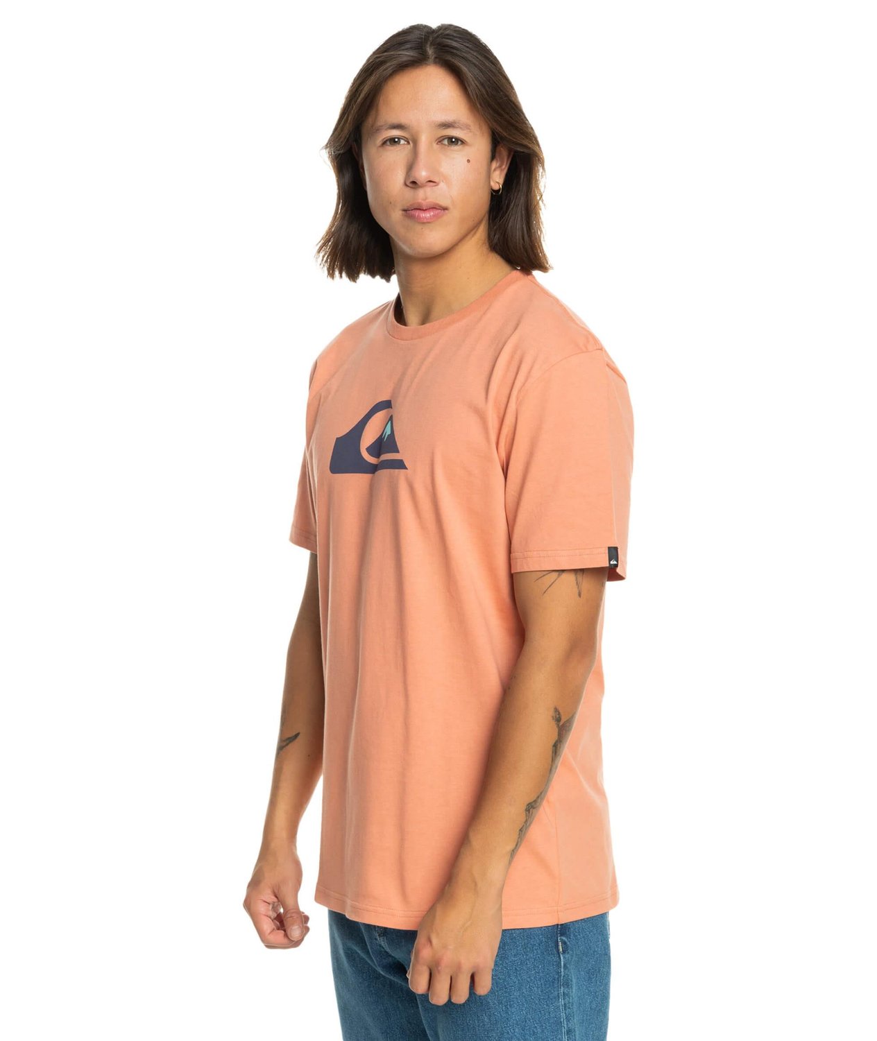 Quiksilver Comp Logo SS Erkek T-Shirt - Kiremit
