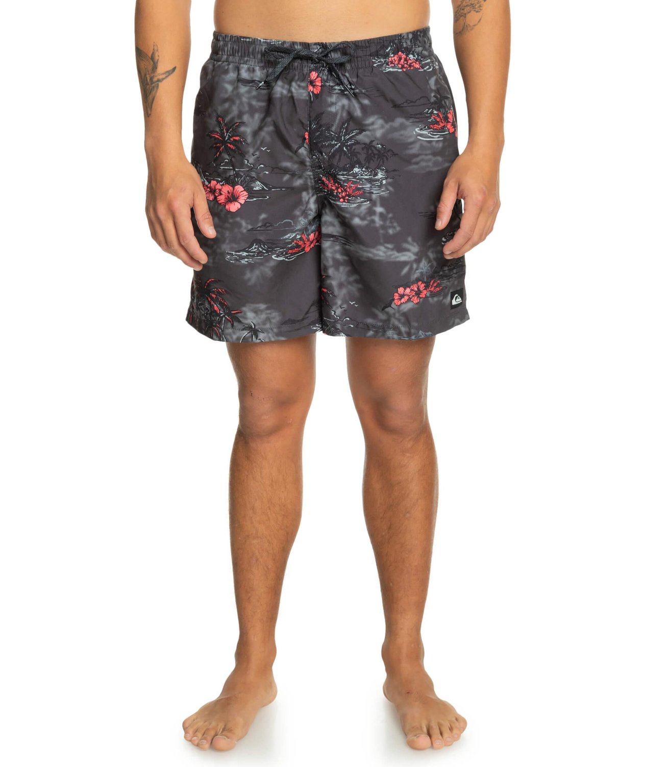 Quiksilver Longmanhill Volley Erkek Deniz Şortu - Siyah / Multi