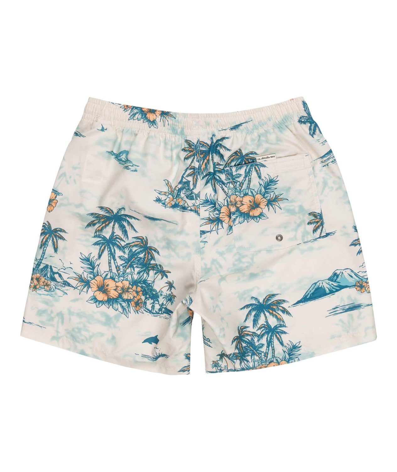 Quiksilver Longmanhill Volley Erkek Deniz Şortu - Krem / Multi