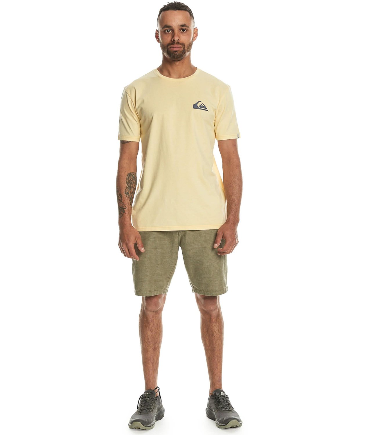 Quiksilver MW Mini Logo SS Erkek T-Shirt - Sarı