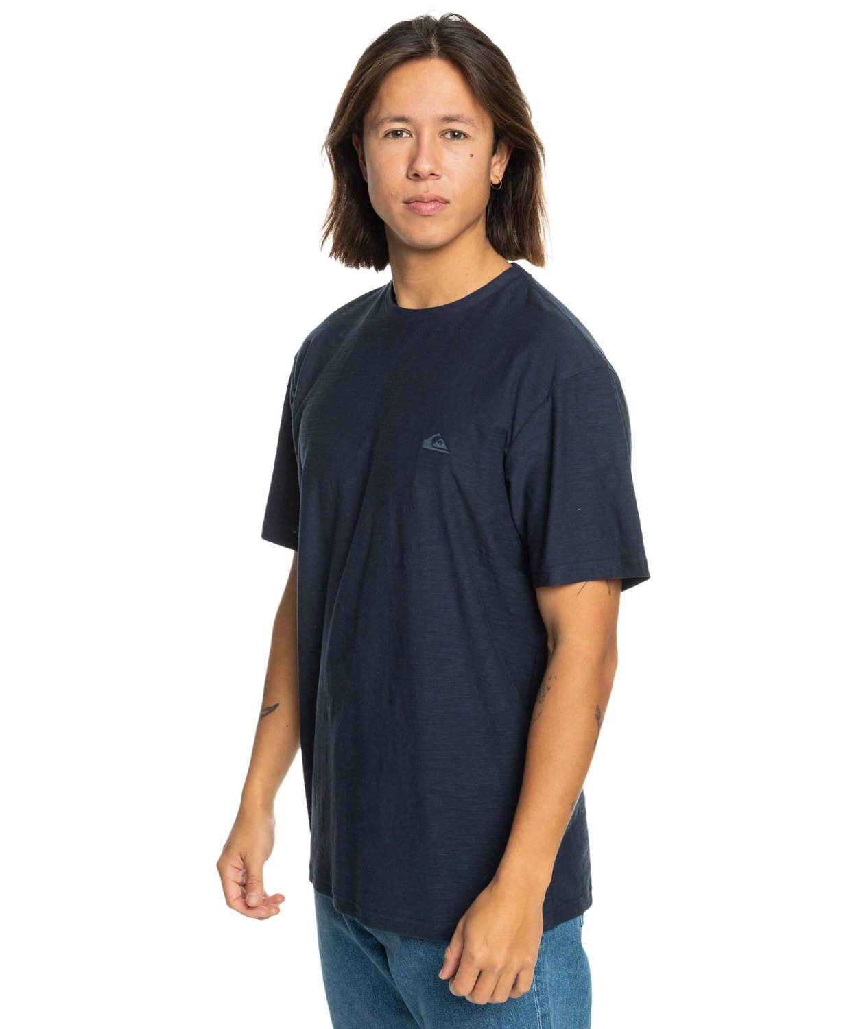 Quiksilver Slub Roundneck Erkek T-Shirt - Lacivert