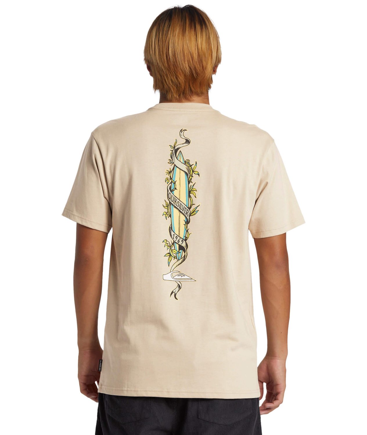 Quiksilver Step Up Mor SS Erkek T-Shirt - Haki