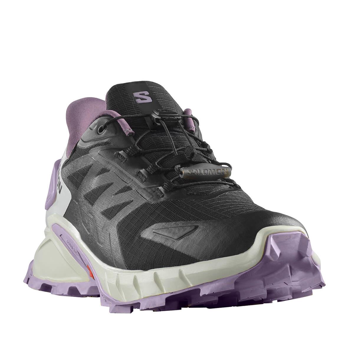 Salomon Supercross 4 GTX W Gore-Tex Kadın Koşu Ayakkabısı - Siyah / Lila