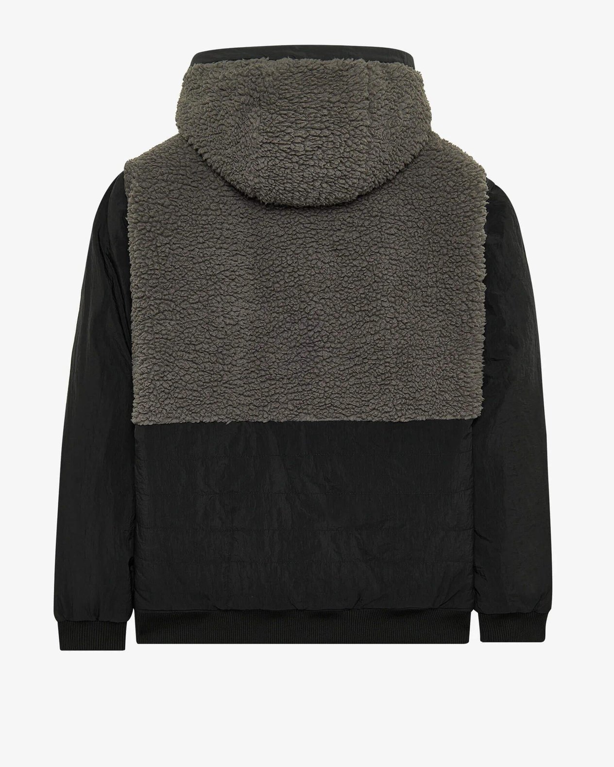 Skechers M Outdoor Fleece Reversible Full Zip Sherpa Polar S242252-003 Kapüşonlu Erkek Mont - Antrasit / Siyah