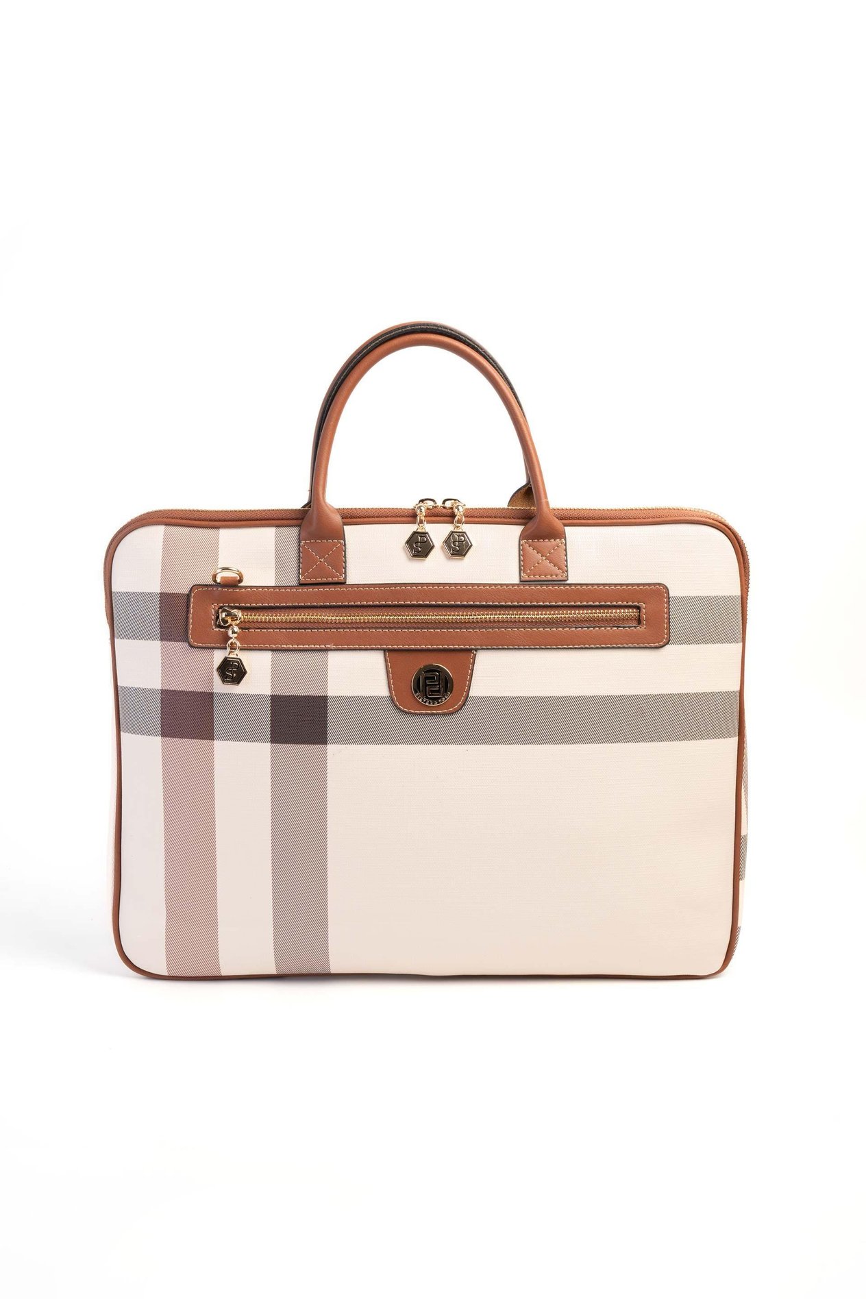 Silver & Polo Krem - Taba SP1175 Kadın Laptop & Evrak Çantası