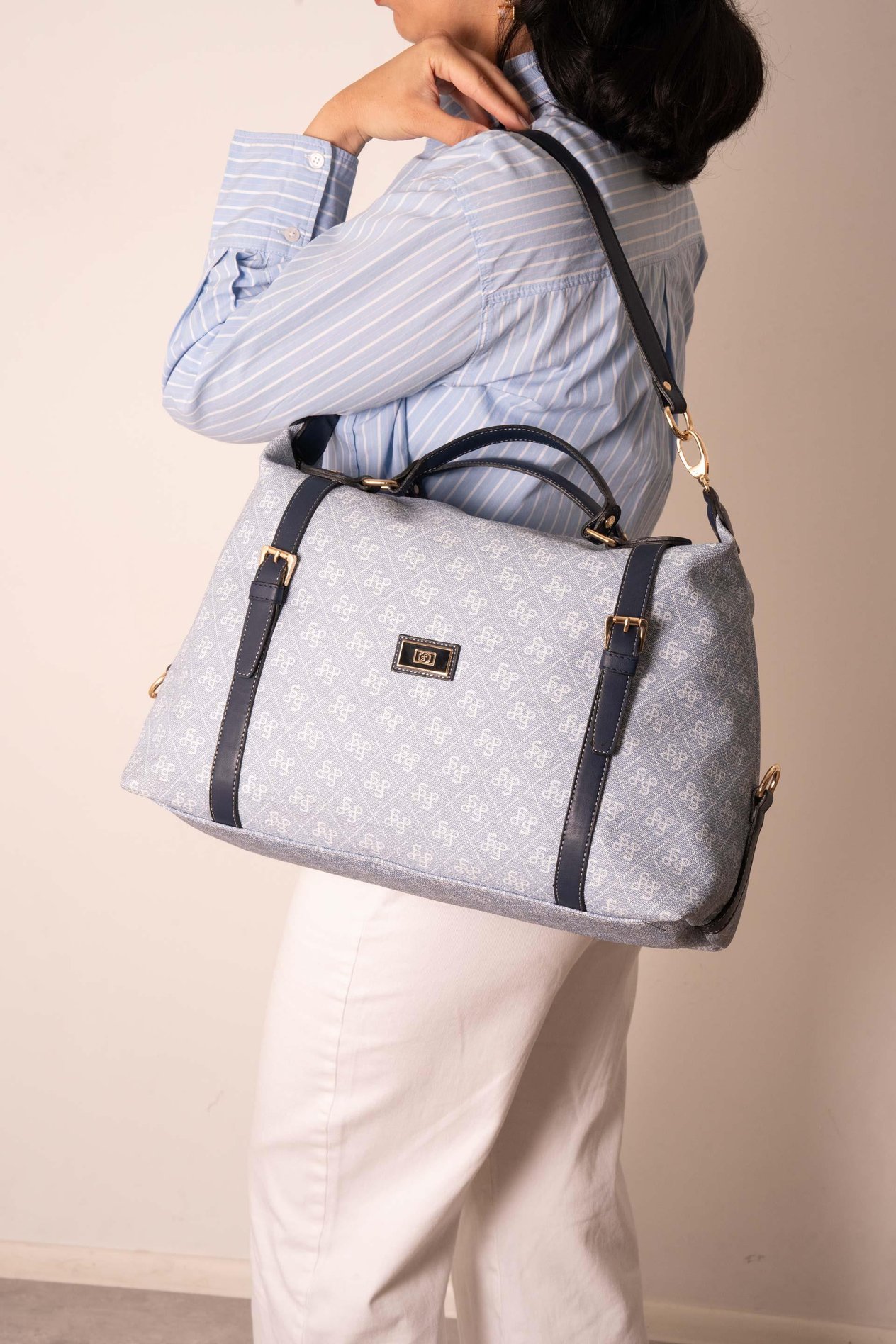 Silver & Polo Mavi - Laci SP1064 Kadın Seyahat Çantası