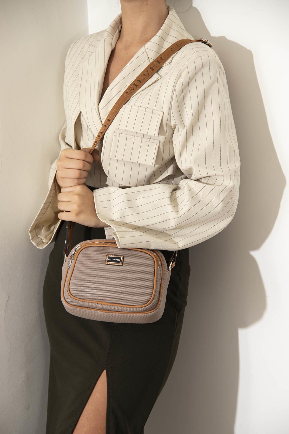 Silver & Polo Kum - A.Taba SP1111 Kadın Çapraz Çanta