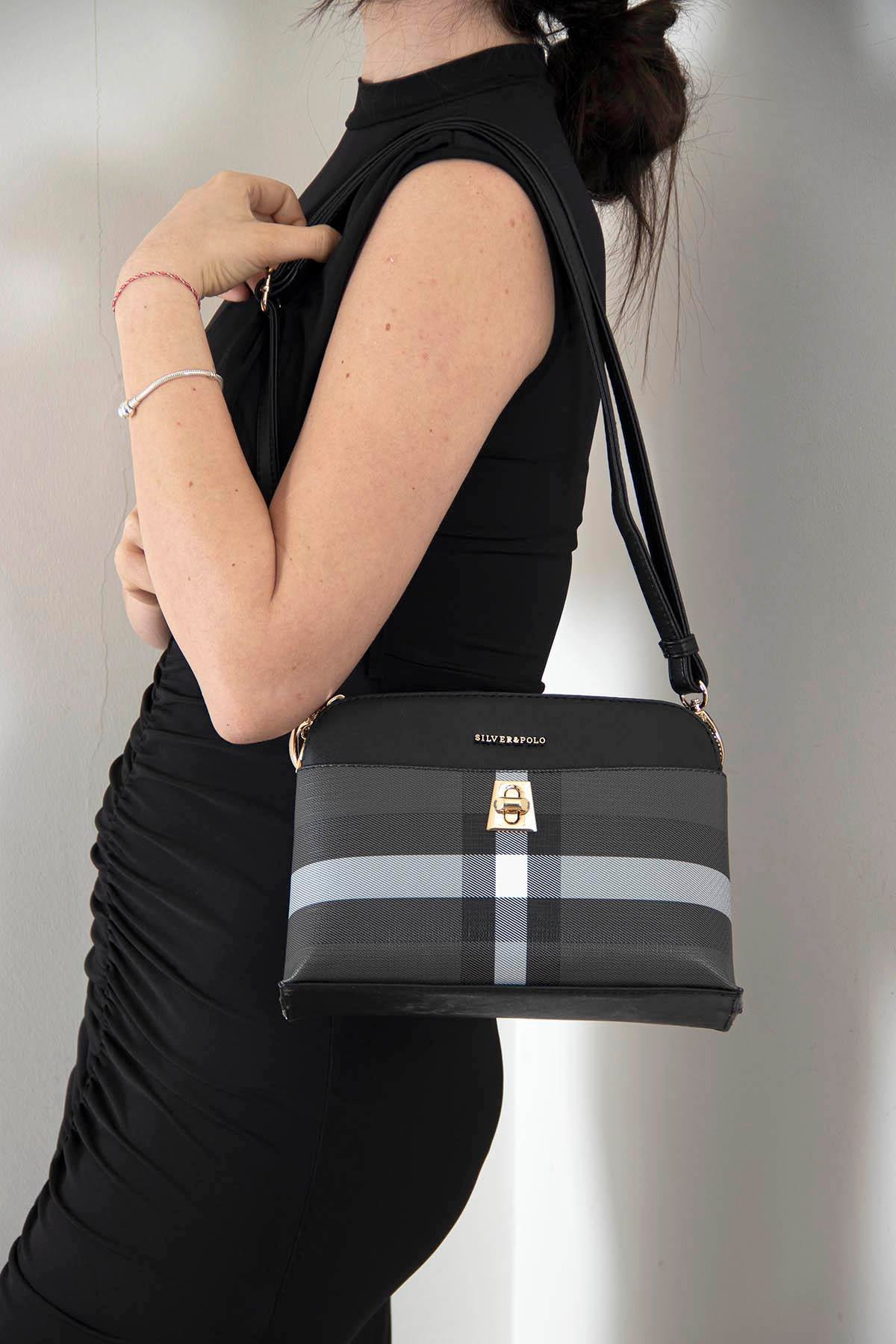 Silver & Polo Siyah - Siyah SP623 Kadın Çapraz Çanta