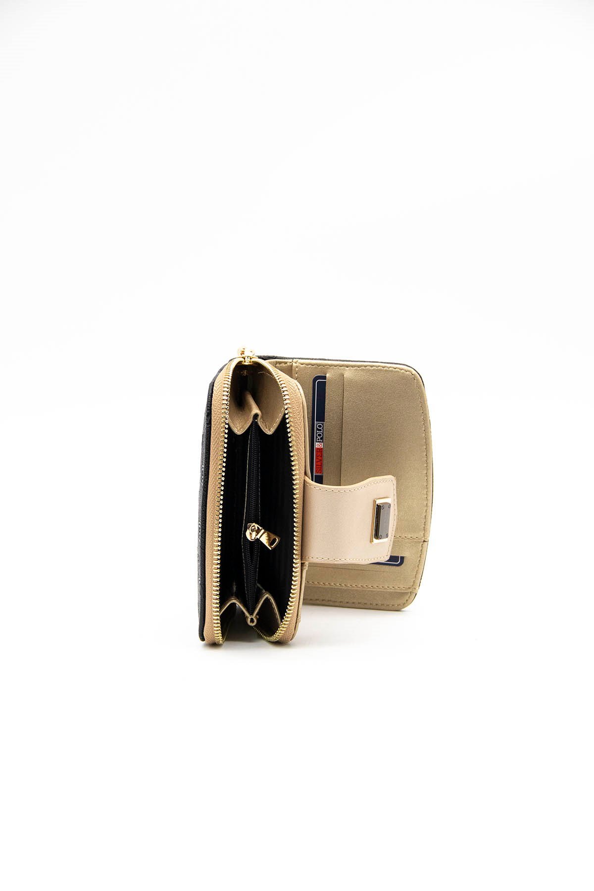 Kadın Cüzdan & Kartlık Siyah - S.nut SP874 Silver & Polo