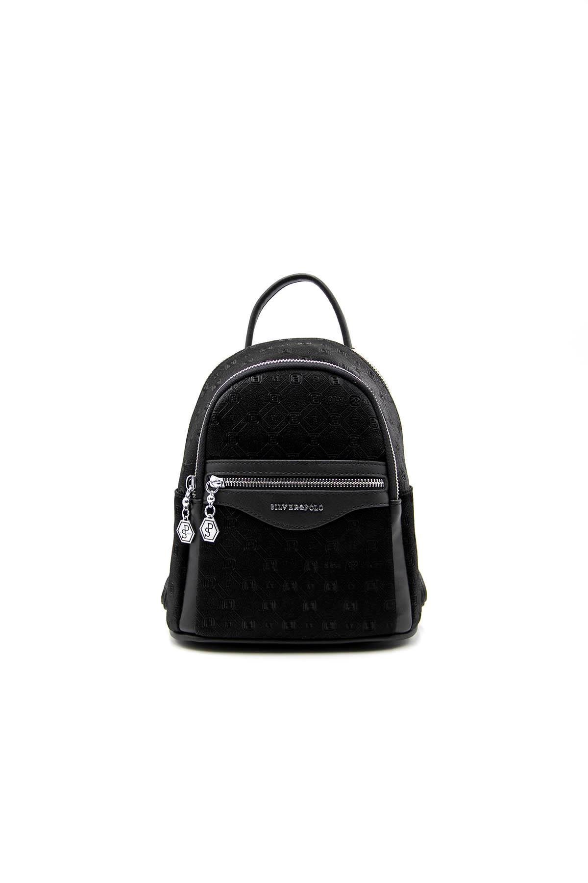 Kadın Sırt Çantası Siyah - Siyah SP983 Silver & Polo