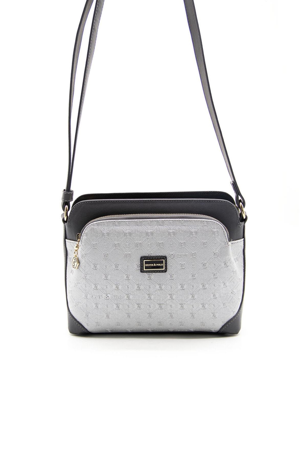 Silver & Polo A.gümüş - Antrasit SP364 Kadın Çapraz Çanta