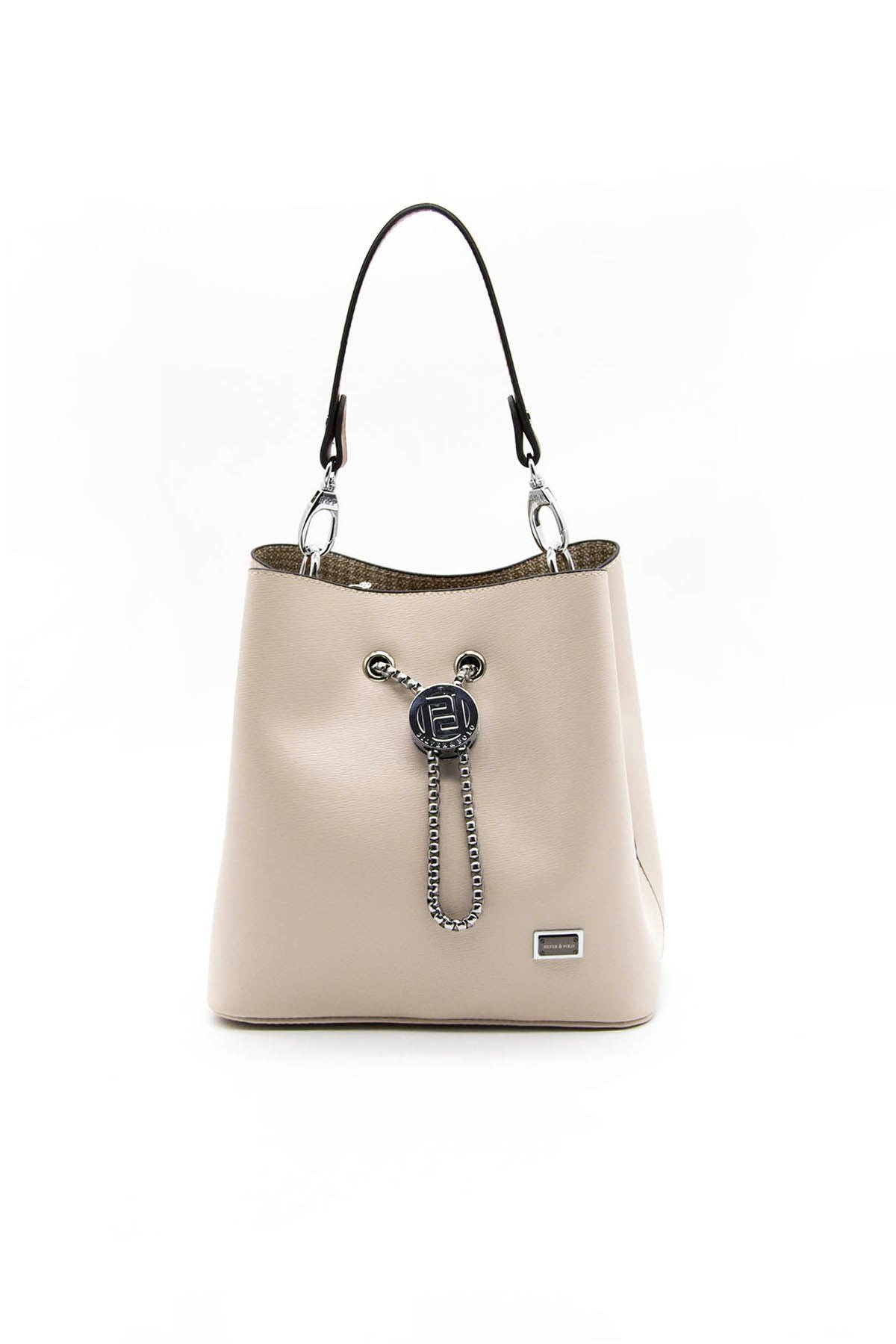 Silver & Polo Bej - Taba SP967 Kadın Çapraz Çanta