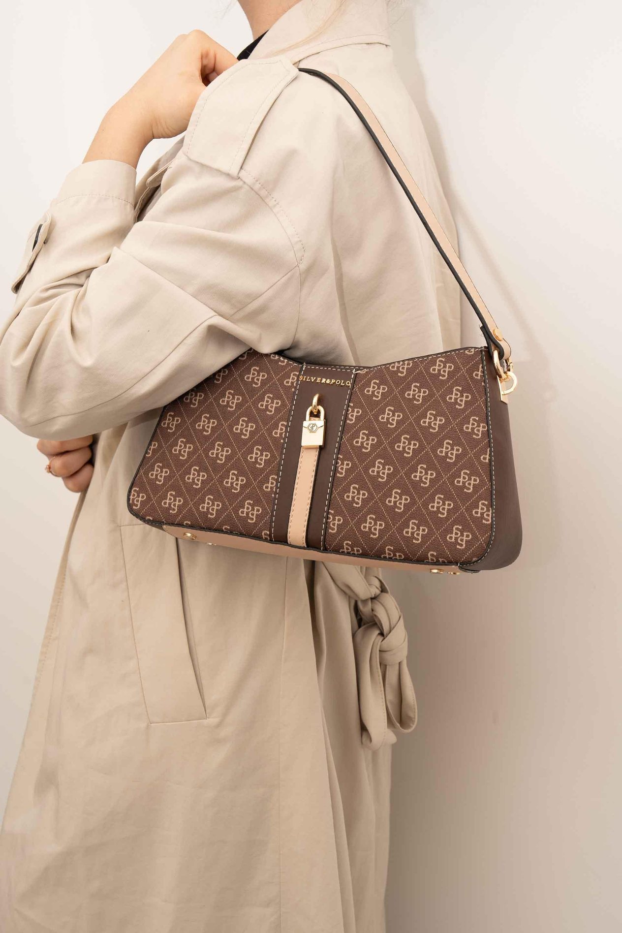 Silver & Polo Kahve SP1102 Kadın Omuz Çantası