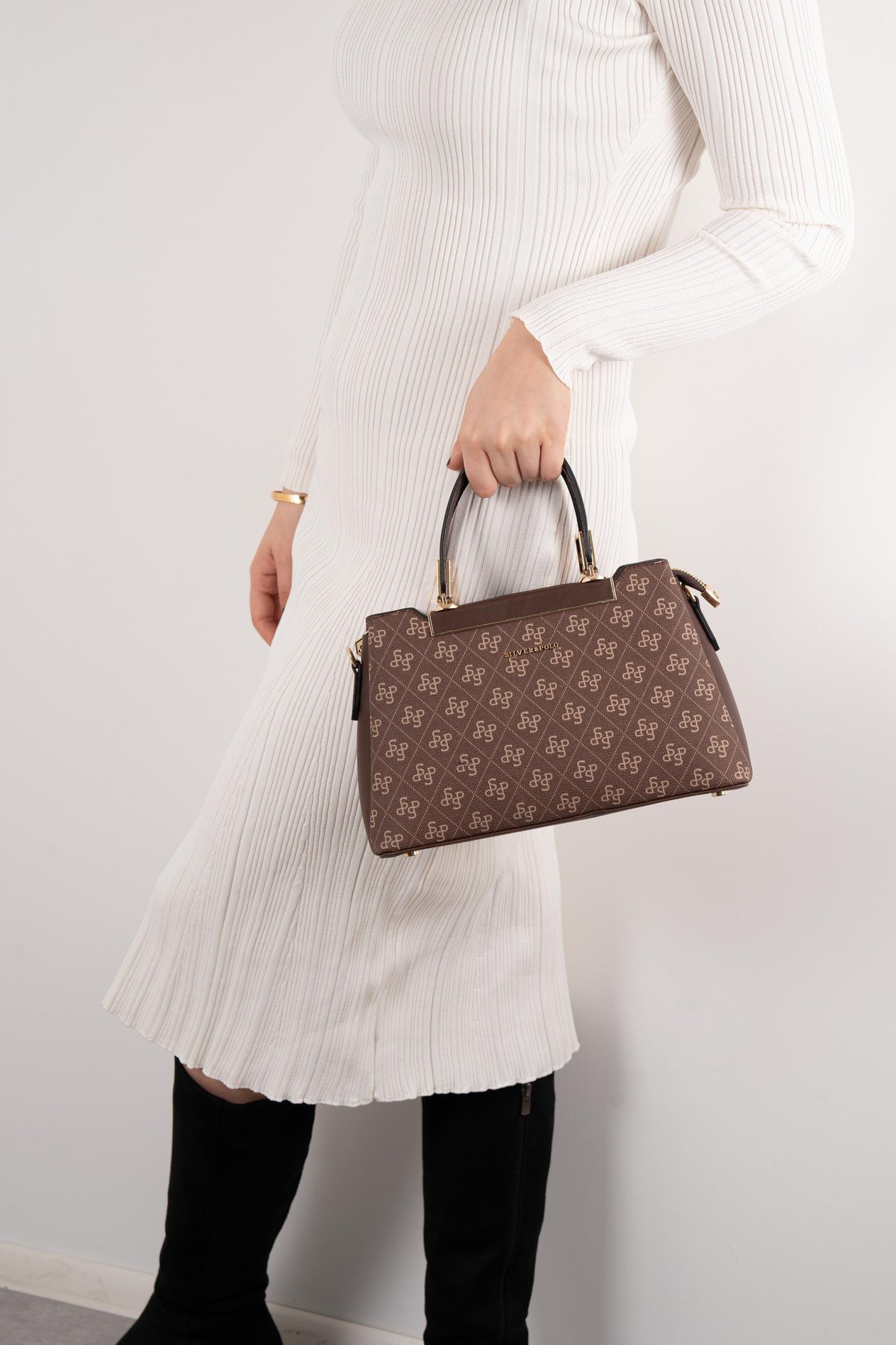 Silver & Polo Kahve SP913 Kadın El Çantası