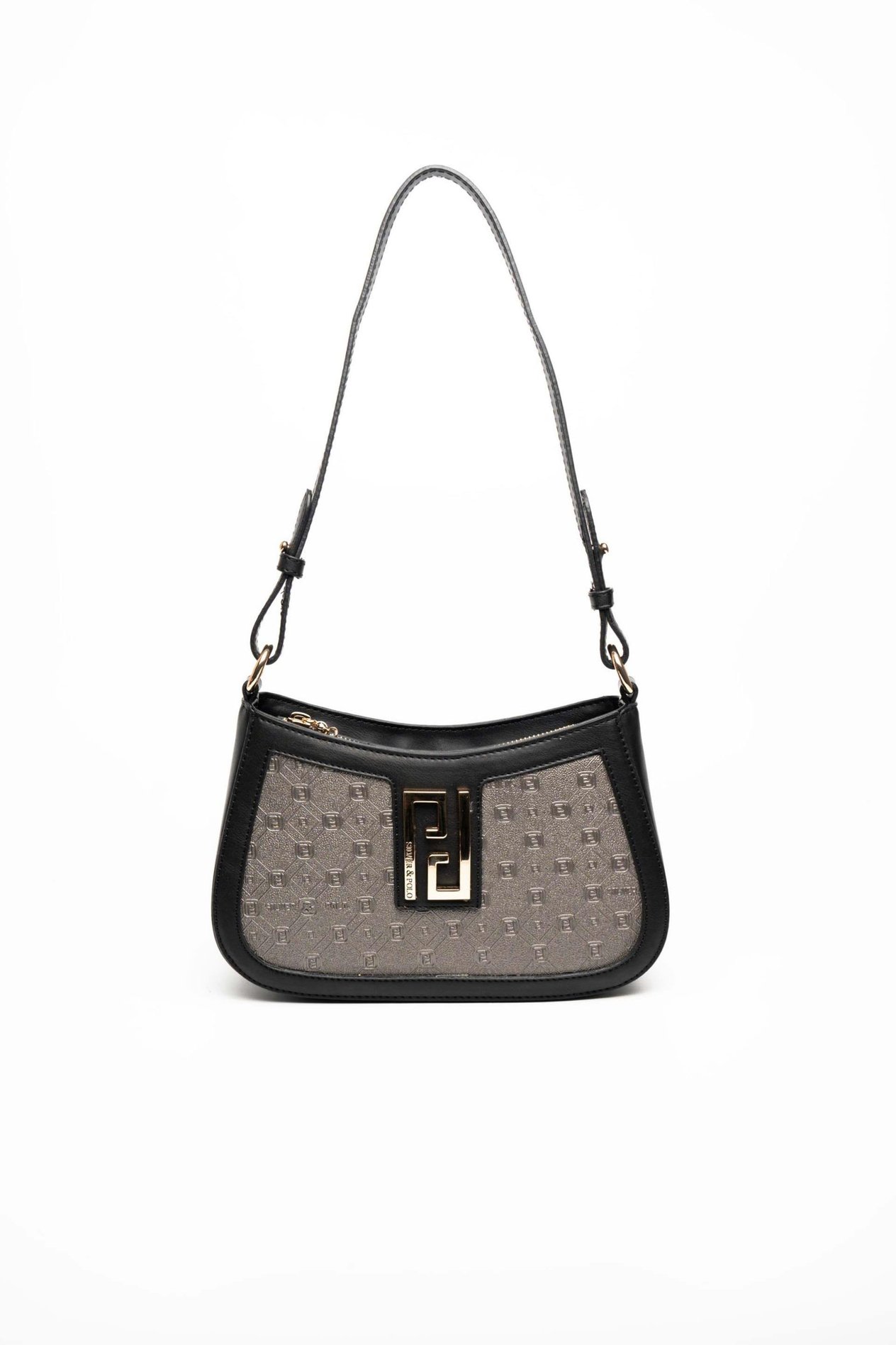 Silver & Polo Platin - Siyah SP1132 Kadın Çapraz Çanta