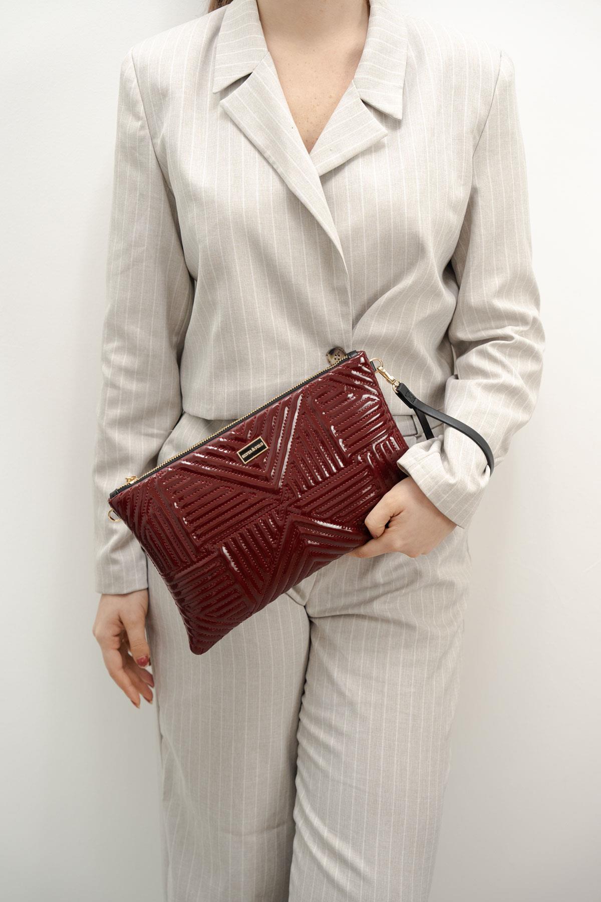 Silver & Polo Rugan Bordo SP1034 Kadın Portföy & Clutch