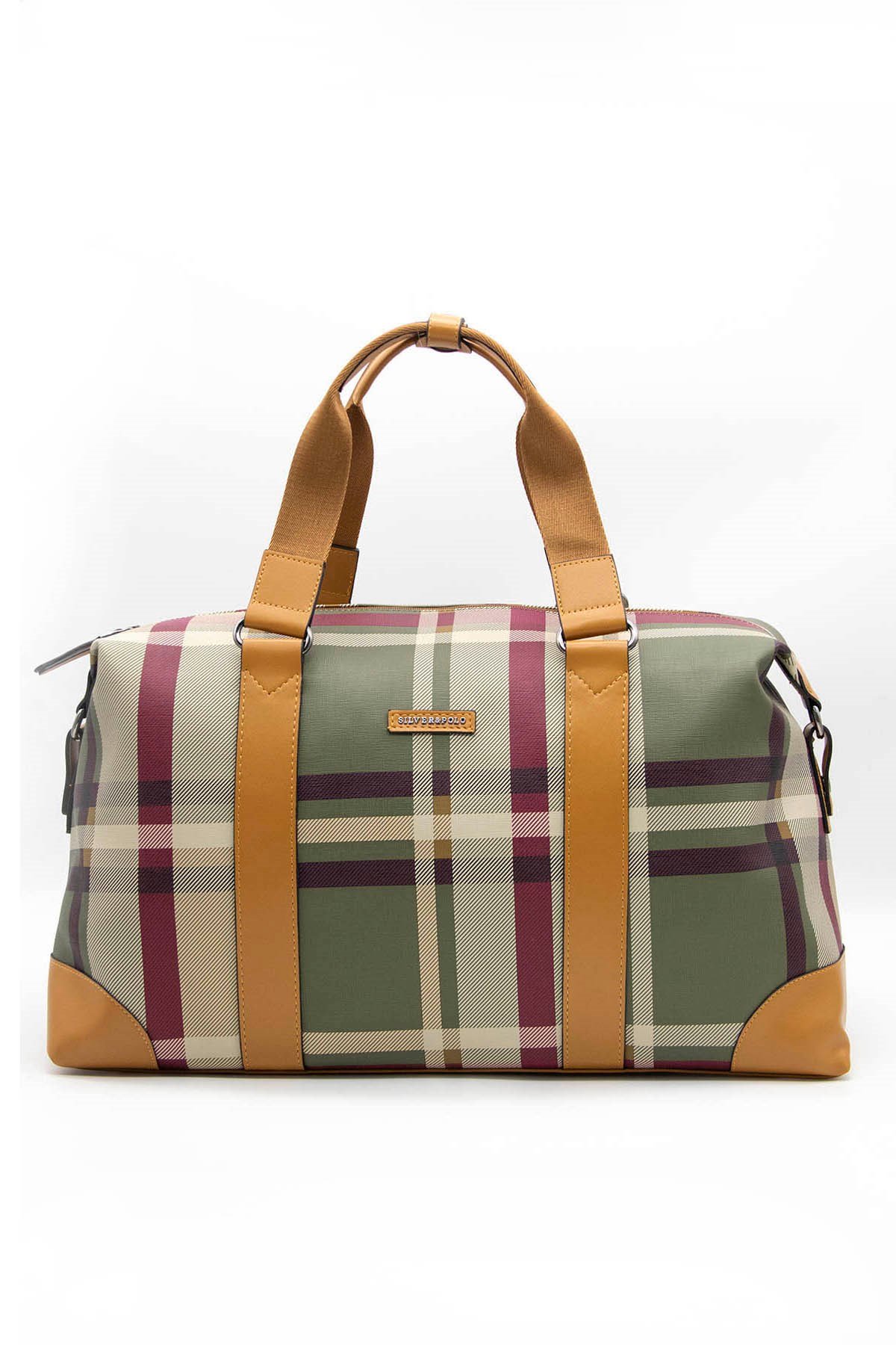 Silver & Polo Yşl - Camel SP873 Kadın Seyahat Çantası