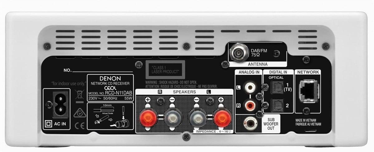 Denon RCD-N11DAB Beyaz Network Stereo Amplifikatör