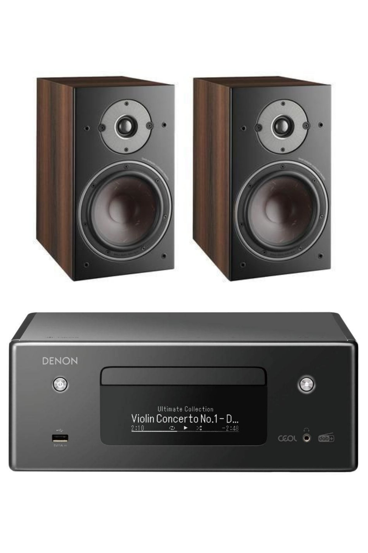 Denon RCD-N11 Dab Siyah | Dali Oberon 1 Walnut Stereo Sistem
