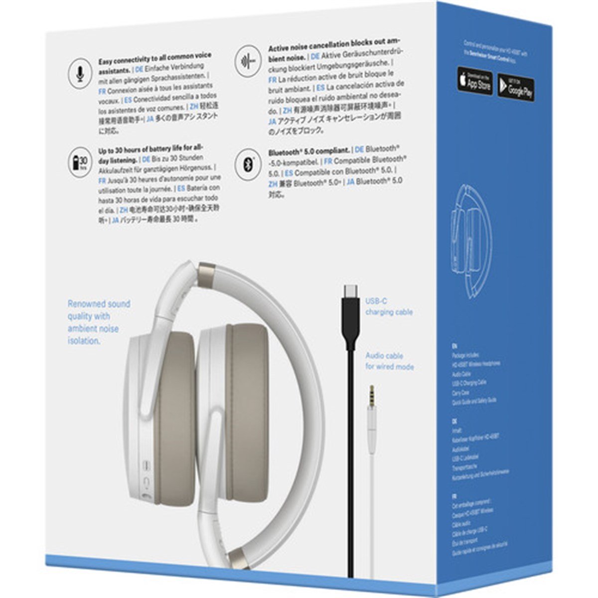 Sennheiser HD 450 BT ANC Beyaz Kulak Üstü Bluetooth Kulaklık