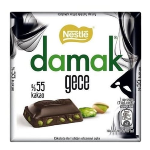 Damak Dark Chocolate with Pistachio - 60 gr