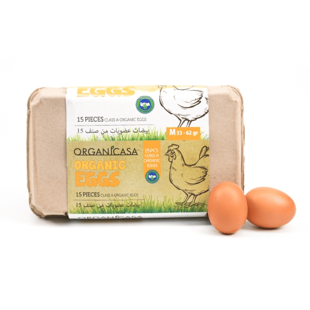 Organic Eggs 15 pcs ( Medium Brown )