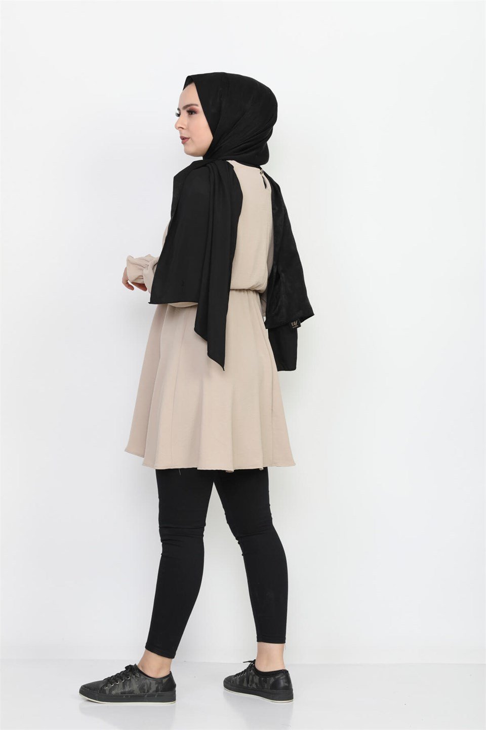 Lastikli Rahat Kalıp Tunik 7115 Taş