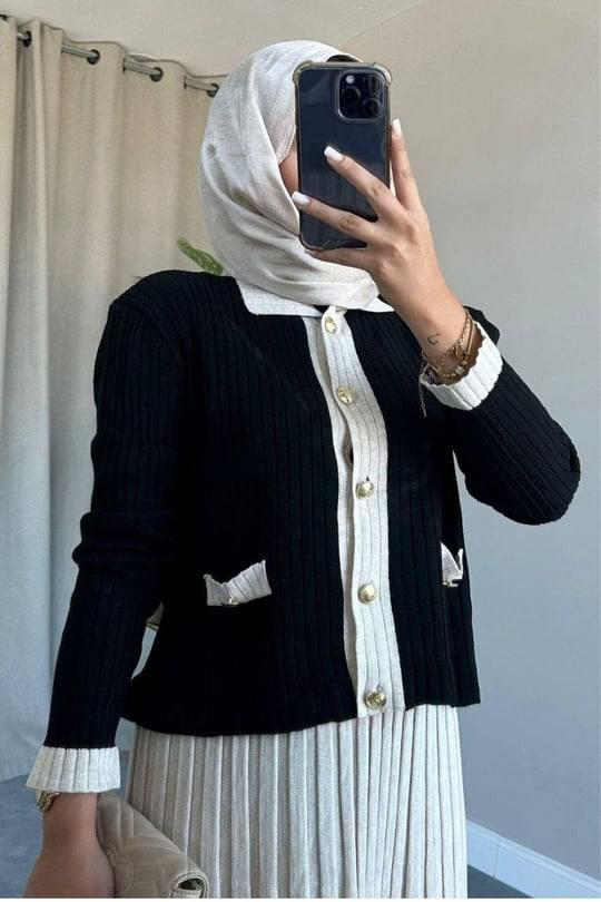 Triko Etekli Takım 3017 Siyah