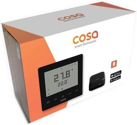 Cosa Akıllı Oda Termostatı Kablosuz Kombi Kontrolü v5 - Siyah