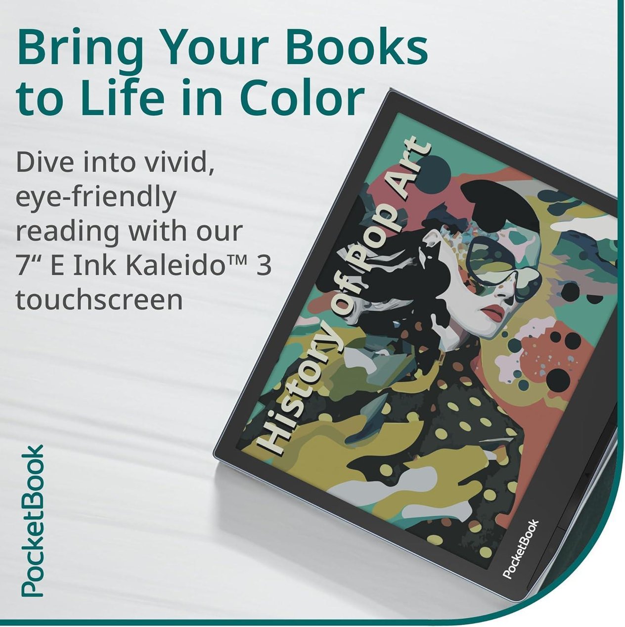 PocketBook Era Color E-Okuyucu | 7'' E-Ink Kaleido 3 Ekran | Sesli Kitap | Su Geçirmez | Metinden Sese Fonksiyonu | Dahili Hoparlör | Stormy Sea