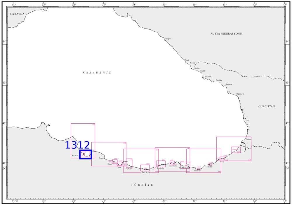 TR 1312 Harita: Samsun Limanı Yaklaşması