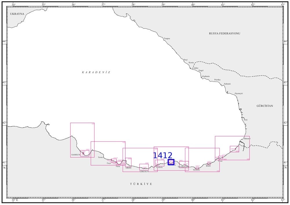 TR 1412 Harita: Karadeniz  Vakfıkebir Limanı Yaklaşması