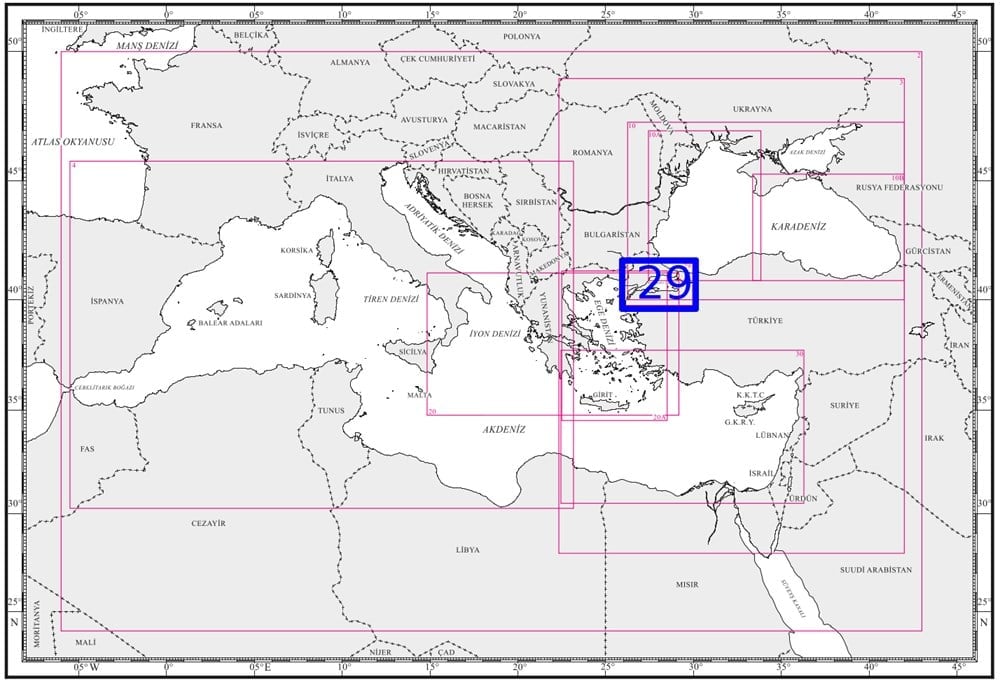 TR 29 Harita: Marmara Denizi