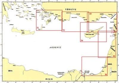 TR 32 Harita: Kaş - Anamur Burnu