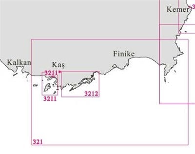 TR 321 Harita: Kaş - Çavuş Burnu