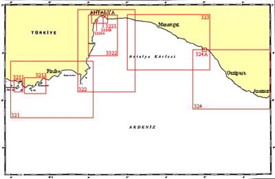 TR 324 Harita: Alanya - Anamur Burnu