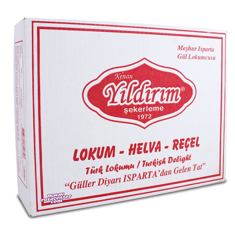 Gül Yapraklı Muska Gül Lokumu 1750 Gr -Yıldırım Şekerleme Isparta