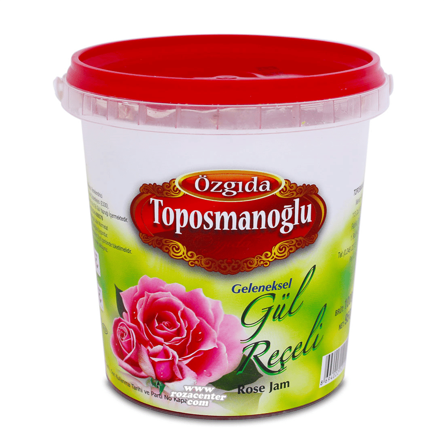 Kırmızı Renkli Gül Reçeli Pvc Kavanoz 950 Gr -Öz Gıda Isparta