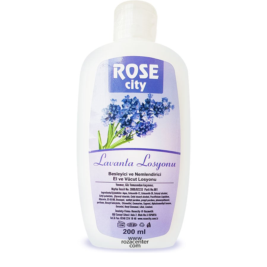 Nemlendirici El ve Vücut Lavanta Losyonu 200 ml -Rosecity Isparta