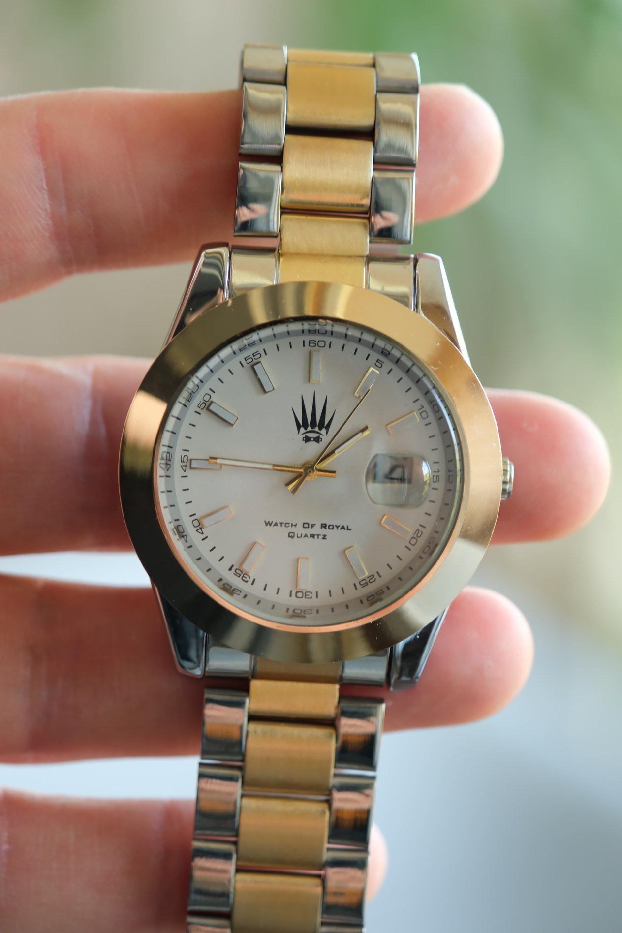 Noble Date Silver Gold Beyaz Siyah Kol SaatiKol SaatiWATCHOFROYALnobledateNoble Date Silver Gold Beyaz Siyah Kol Saati