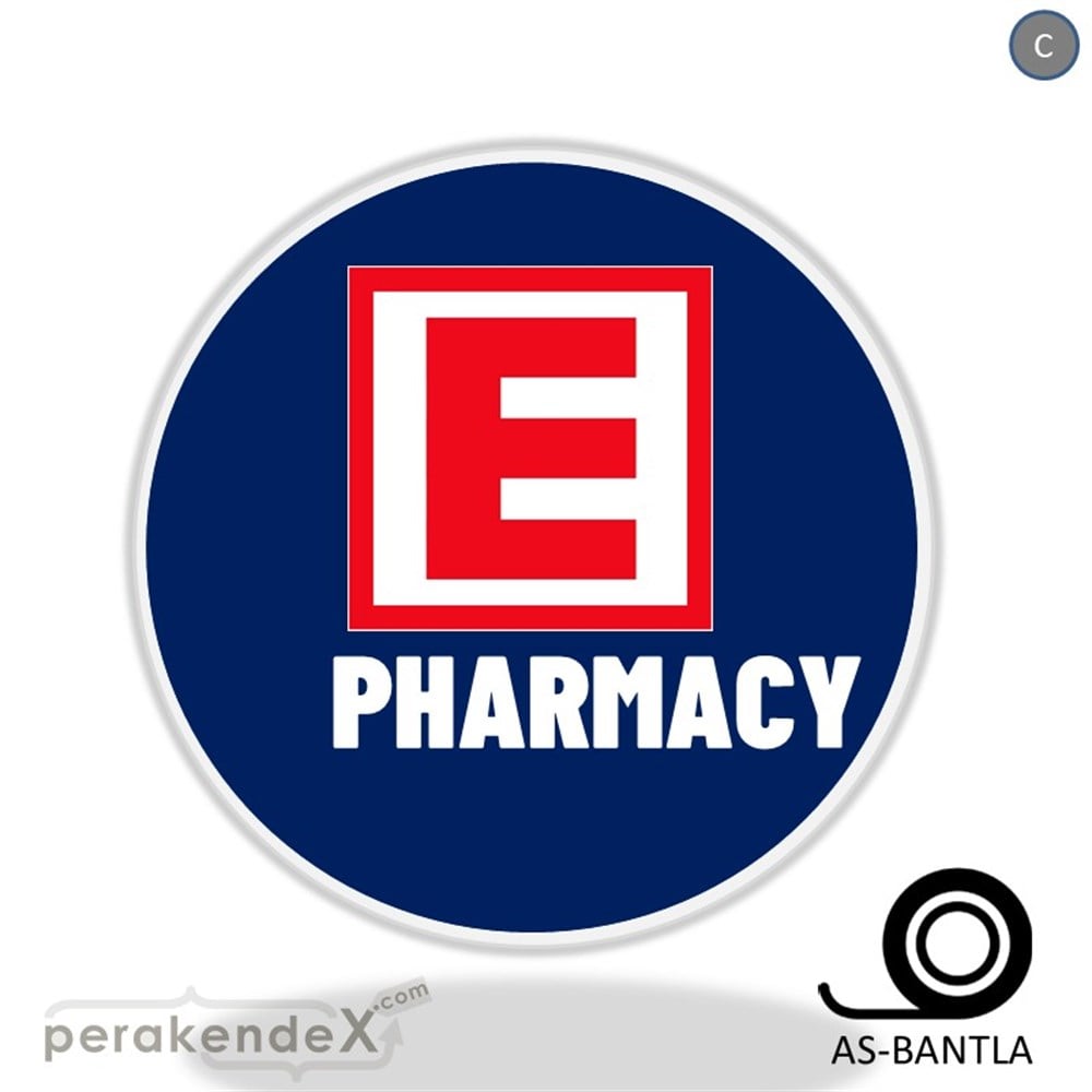 Pharmacy Yazısı SERT PLASTİK POSTER,  AFİŞ -oval,tek yön baskısert plastik poster,  afiş