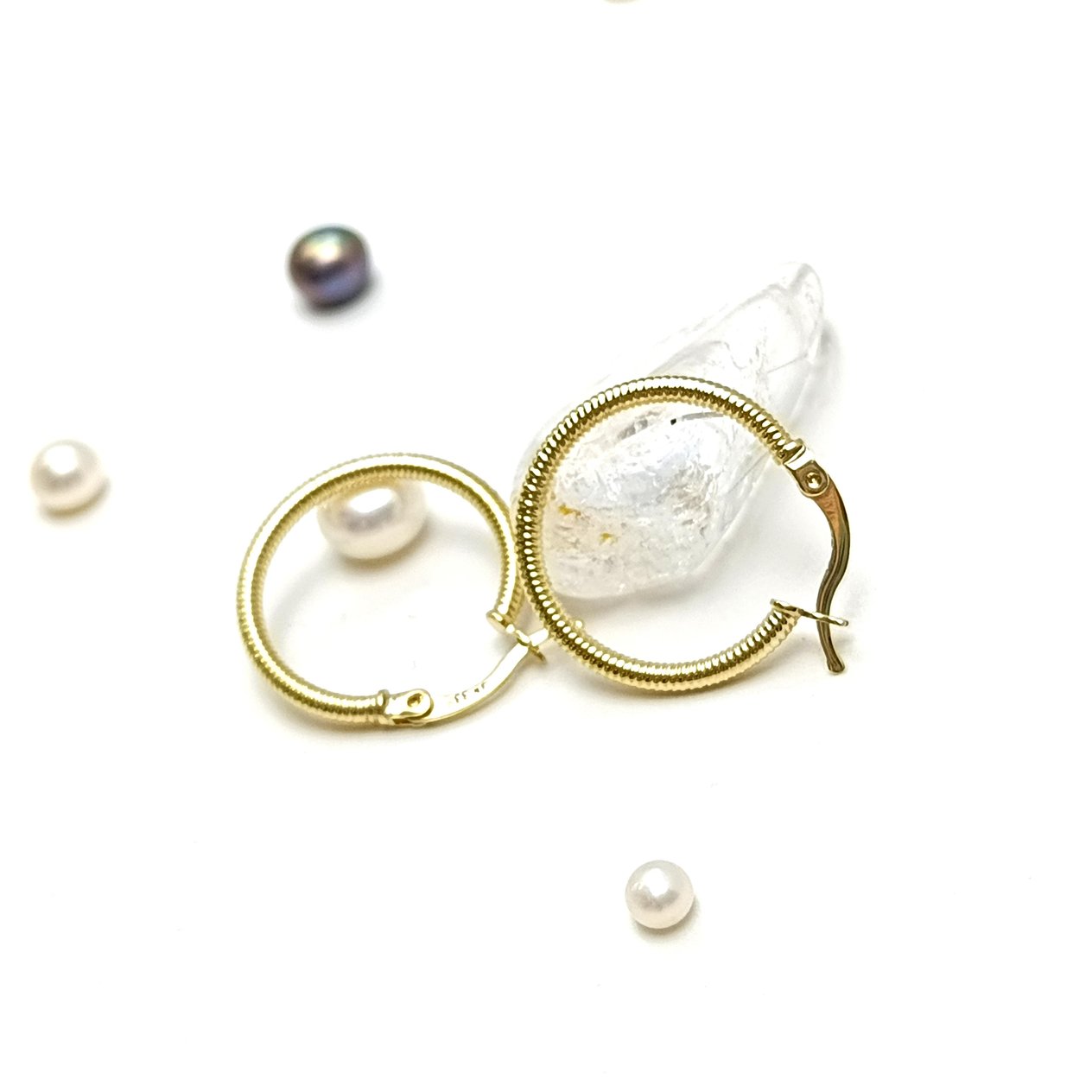 21mm Ajda Halka Küpe 8 Ayar Altın HD VİDEOLU