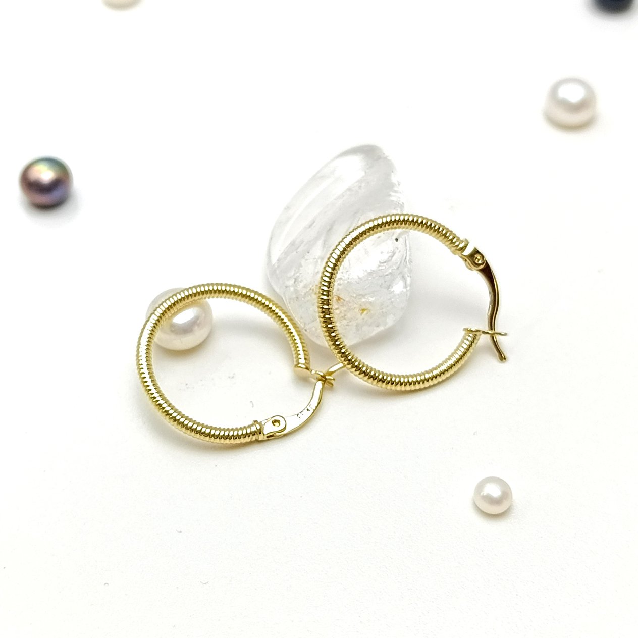 21mm Ajda Halka Küpe 8 Ayar Altın HD VİDEOLU