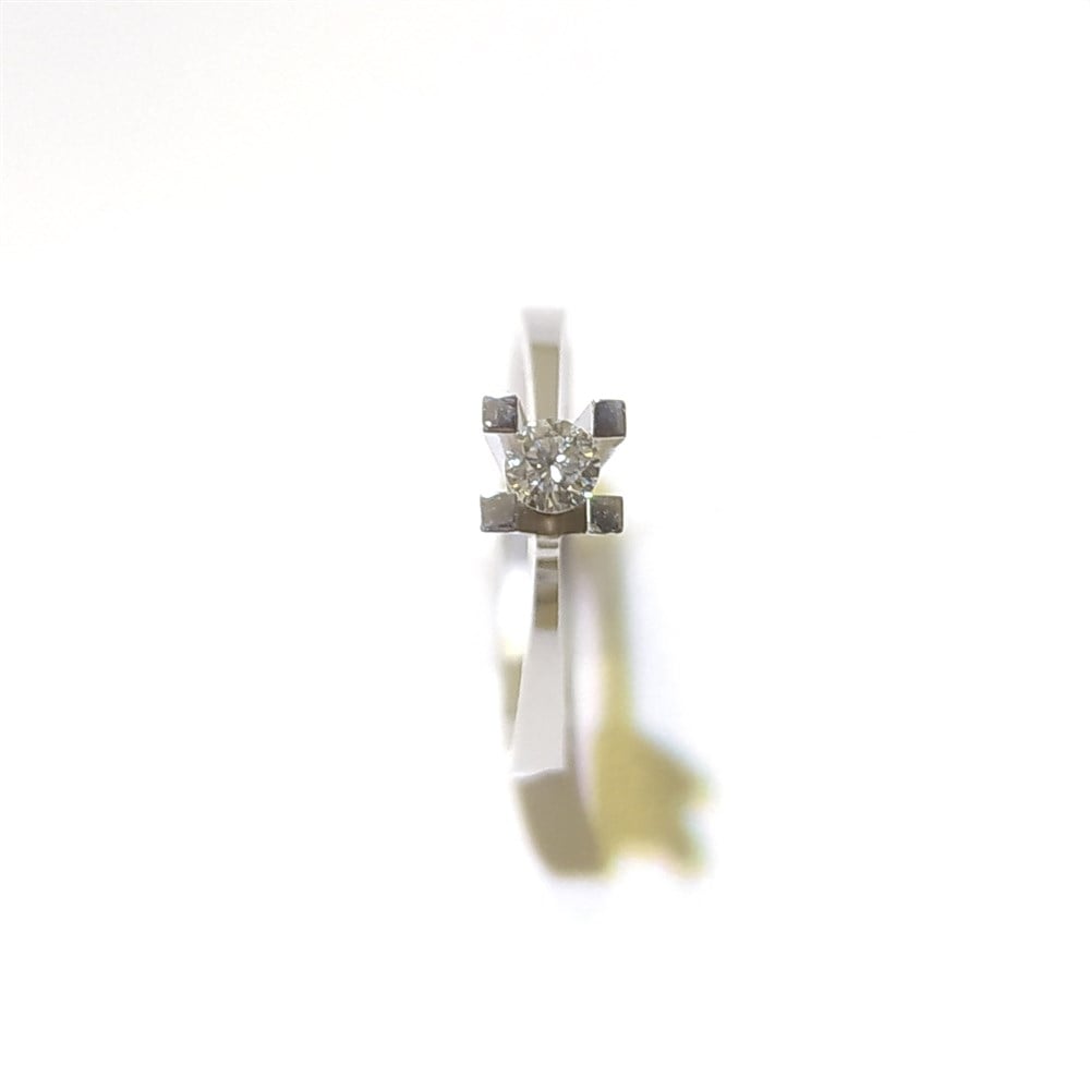 0.15ct H VS2 Pırlanta Tek TAş Yüzük 14 Ayar Altın