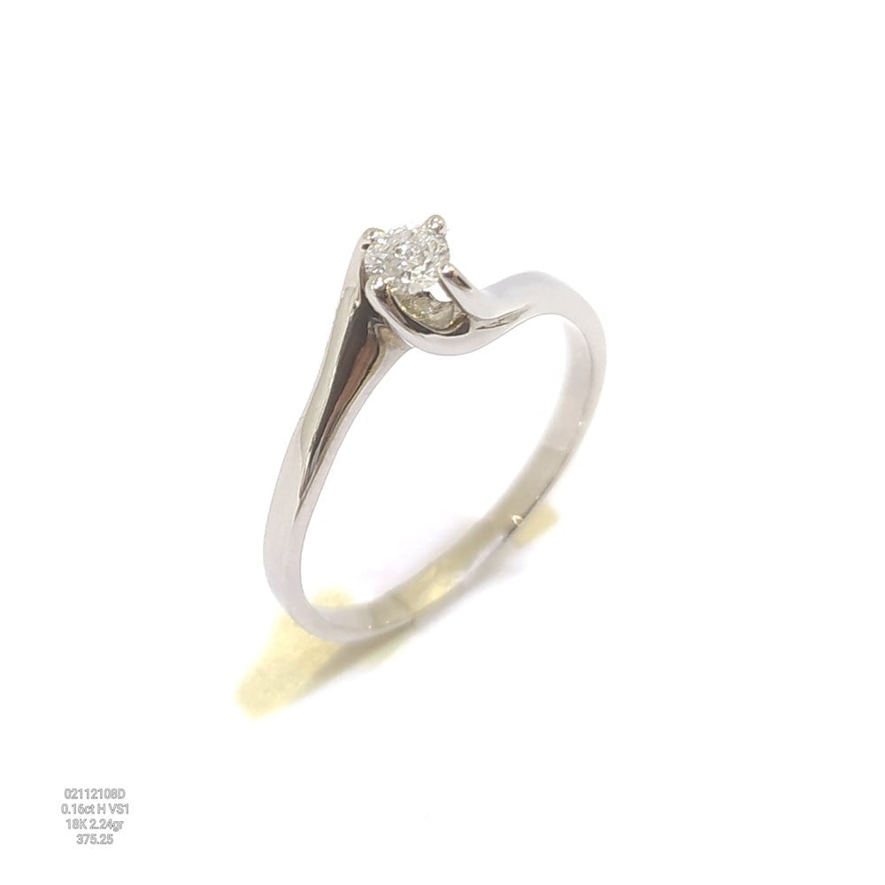0.16ct H Color Pırlanta Tek TAş Yüzük 18 Ayar Altın