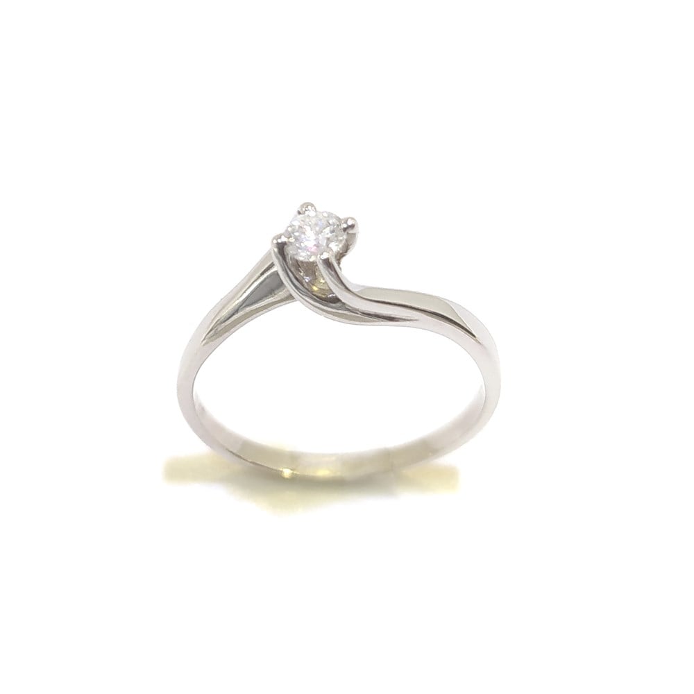 0.16ct H Color Pırlanta Tek TAş Yüzük 18 Ayar Altın