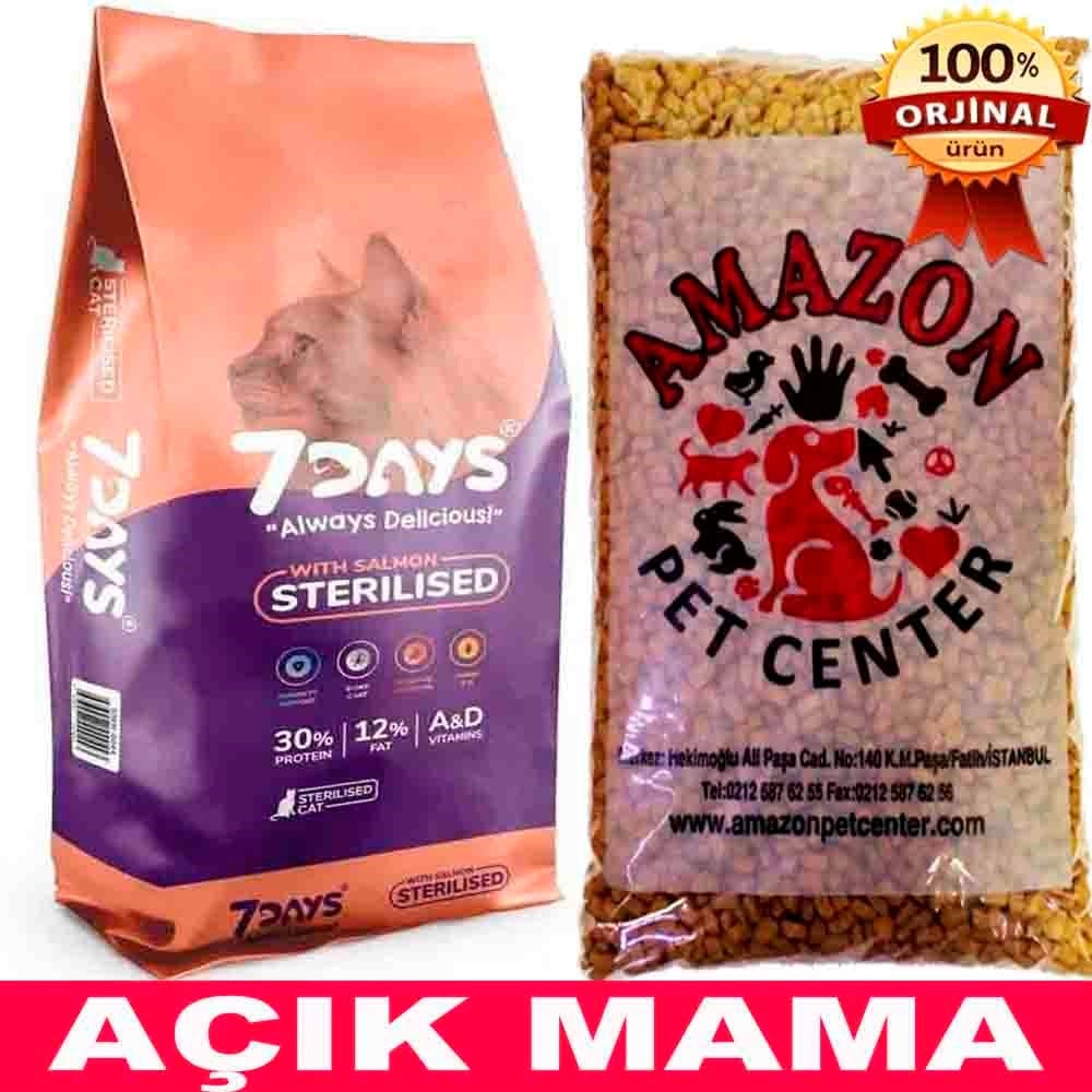 7 Days Balık Etli Kısırlaştırılmış Kedi Maması Açık 1 Kg 32132113 Amazon Pet Center