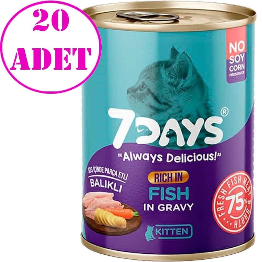 7 Days Yavru Kedi Konservesi Balıklı 415 Gr 20 AD 32130683 7 Days Yavru Kedi Konserve Mamaları Amazon Pet Center
