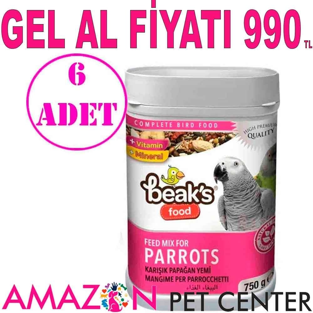 Beaks Karışık Papağan Yemi 750 gr 6 AD 18004007 Amazon Pet Center