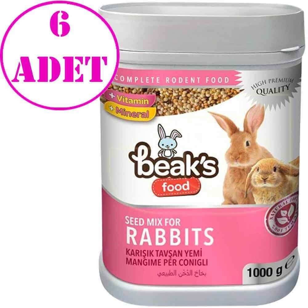 Beaks Karışık Tavşan Yemi 1000 gr 6 AD 32121926 Beaks Tavşan Yemleri Amazon Pet Center